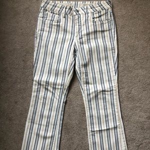 Anthropologie High-Rise Boot Cut Striped Pants